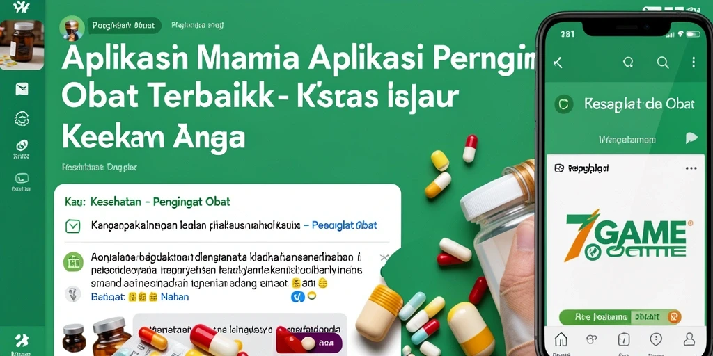 Antarmuka aplikasi Pengingat Obat 7GAME yang intuitif dan mudah digunakan.
