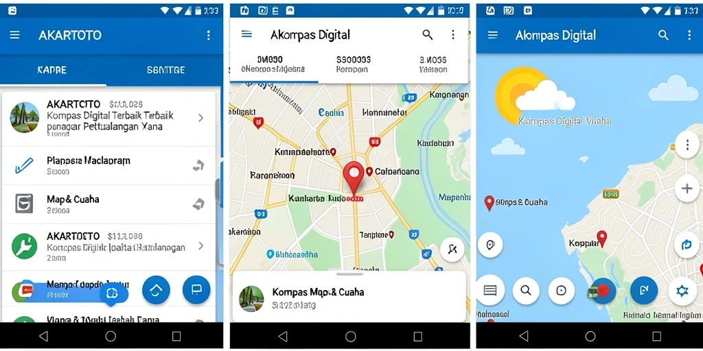 Tampilan antarmuka AKARTOTO yang user-friendly untuk navigasi.