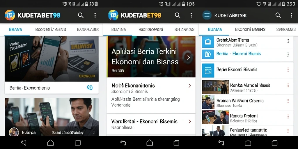 Antarmuka KUDETABET98 yang menarik dan informatif tentang ekonomi bisnis.
