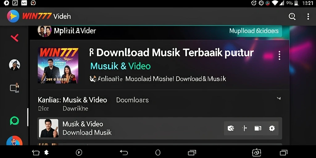 Tampilan antarmuka WIN777 yang intuitif dan menarik untuk Download Musik.